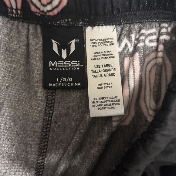 Messi Collection Black Sleep Lounge Pants Adult Men's Size Large - Picture 7 of 9